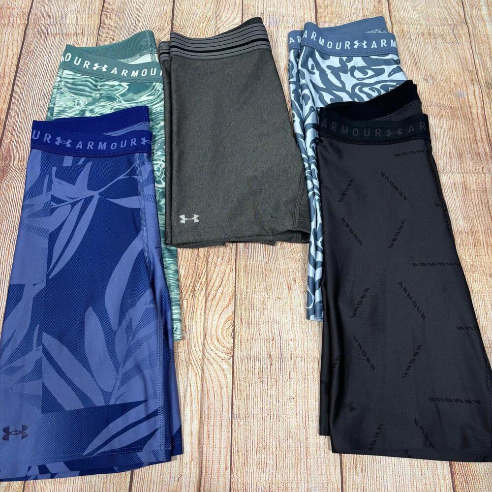 Under Armour HeatGear Compression Shorts Bundle - 5 Pairs, Small